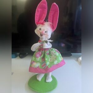Annalee Easter Bunny Figure Spring Girl Bunny Decor